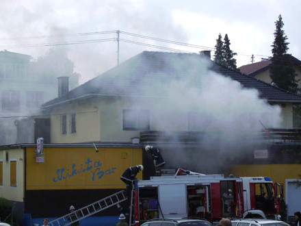 Brand in der Bar 