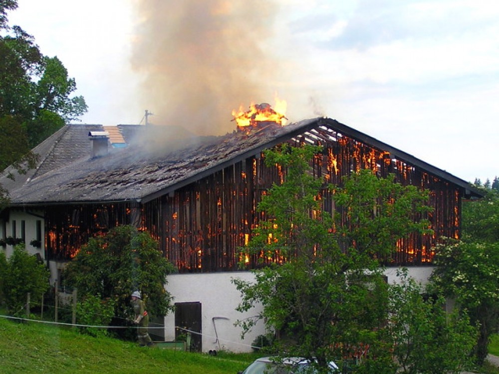 Brand landwirtschaftliches Objekt