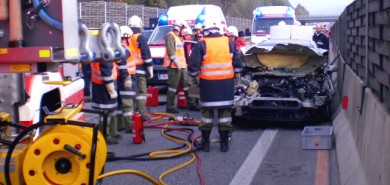 Verkehrsunfall auf der A1