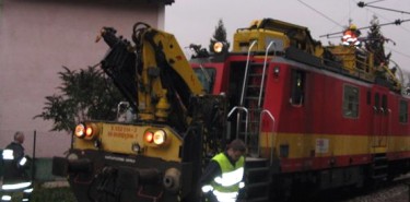 Absicherung nach Oberleitungsschaden