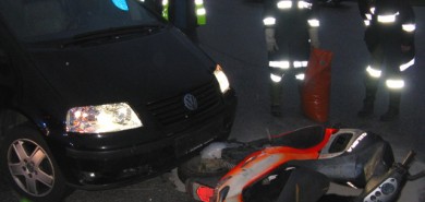 Aufräumarbeiten nach Verkehrsunfall