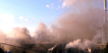 Brand eines Industrieobjekts in Lenzing