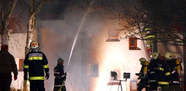 Großbrand eines Wohnhauses