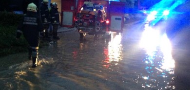 Überflutung nach heftigem Unwetter