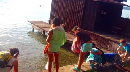 Zum Baden in den See