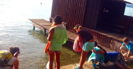 Zum Baden in den See