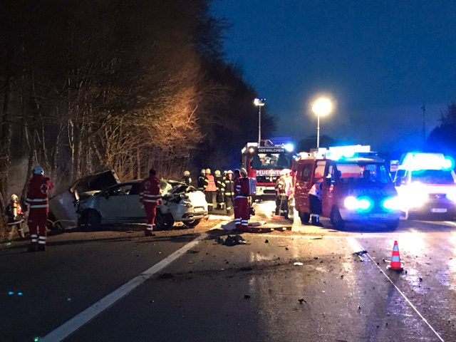 Verkehrsunfall auf der A1