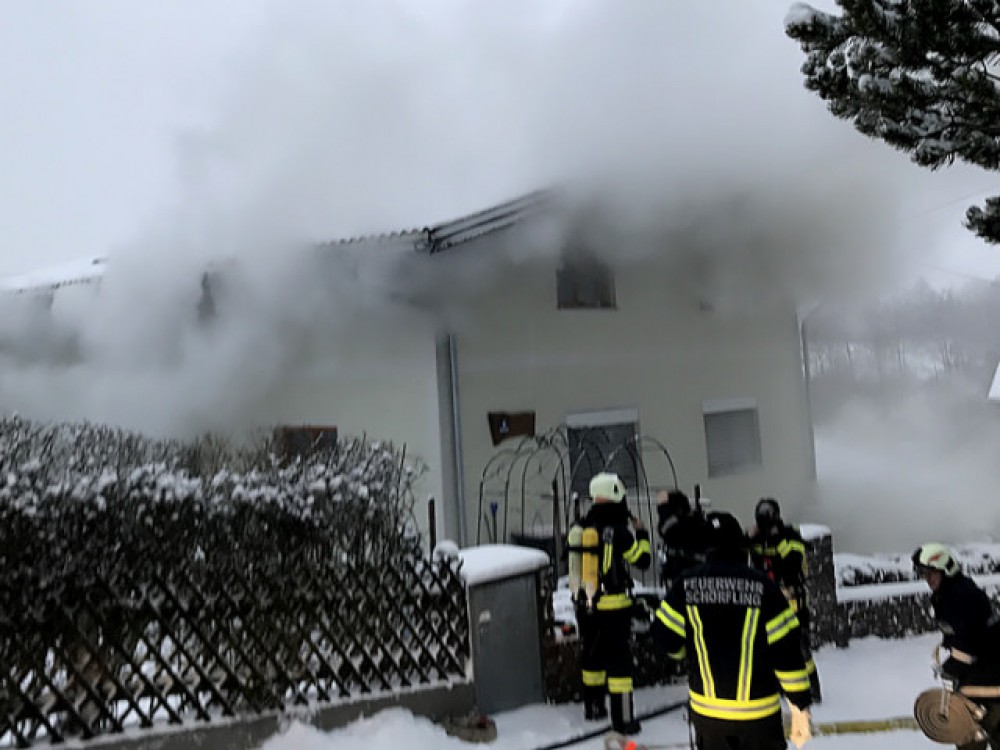 Brand eines Wohnhauses in Schörfling