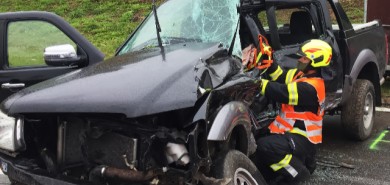 Schwerer Verkehrsunfall auf Autobahn