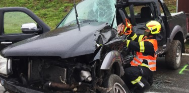 Schwerer Verkehrsunfall auf Autobahn