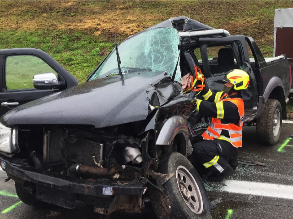 Schwerer Verkehrsunfall auf Autobahn