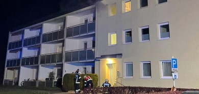 Brand in einem Wohnblock