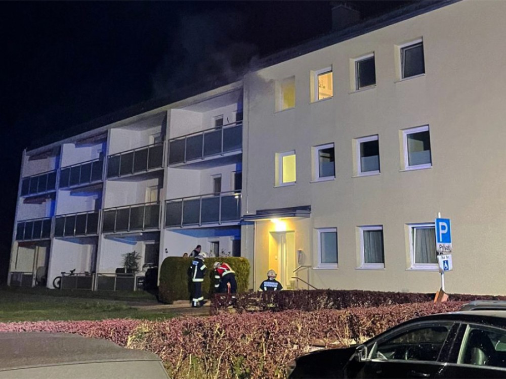 Brand in einem Wohnblock