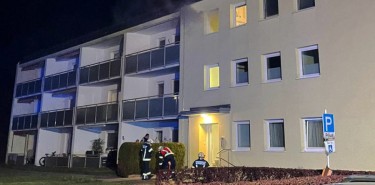 Brand in einem Wohnblock