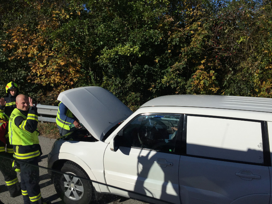 Alarmierung Fahrzeugbrand Autobahn