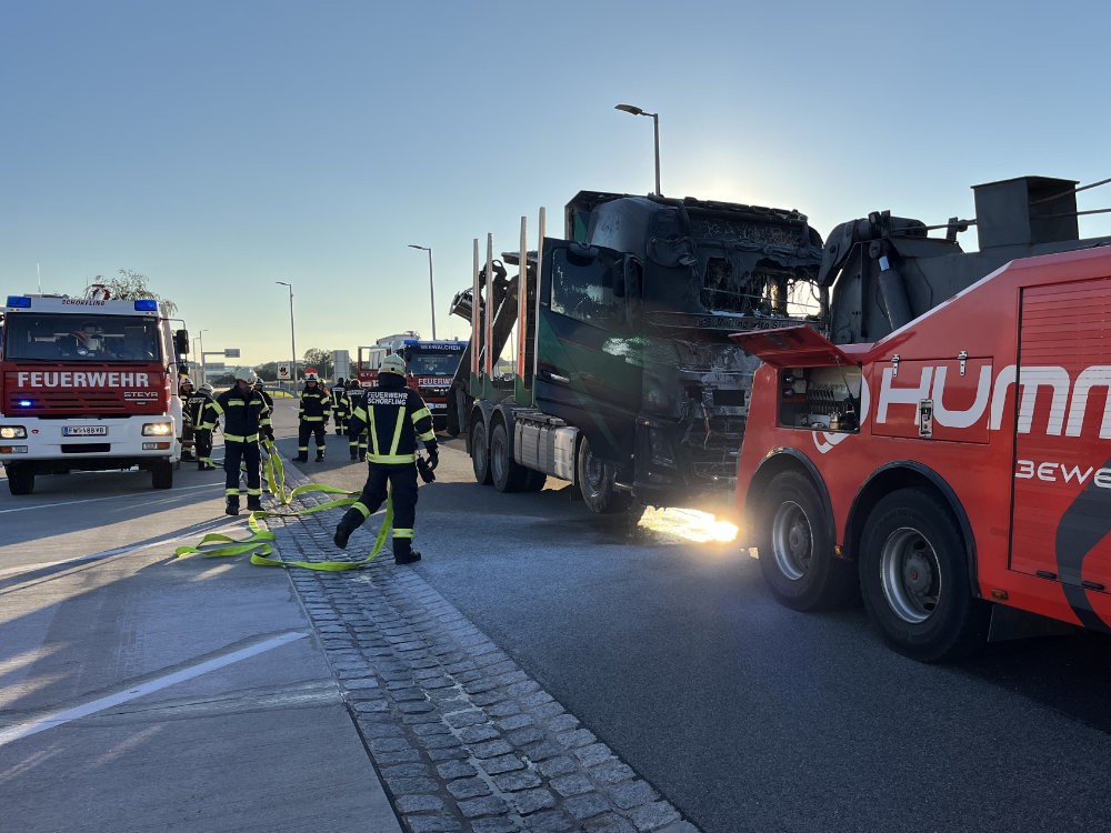 Folgeeinsatz Lkw-Brand