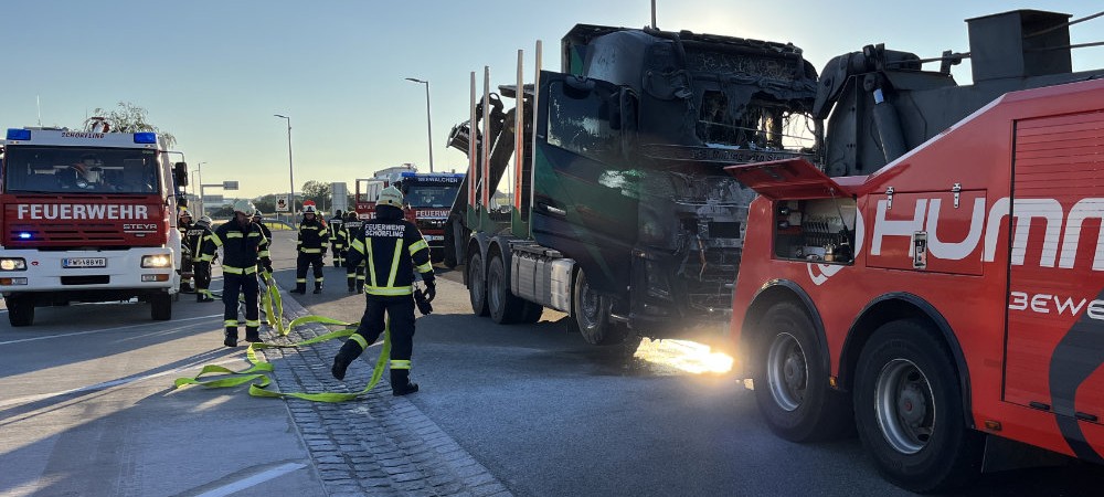 Folgeeinsatz Lkw-Brand