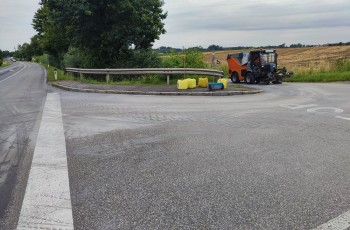 Dieselaustritt im Kreuzungsbereich
