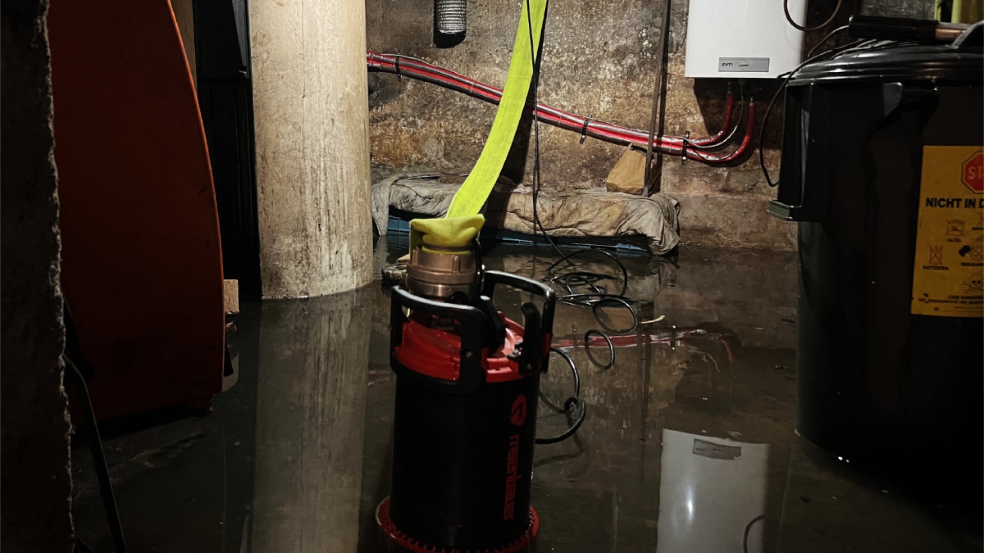 Pumparbeiten nach Rohrbruch