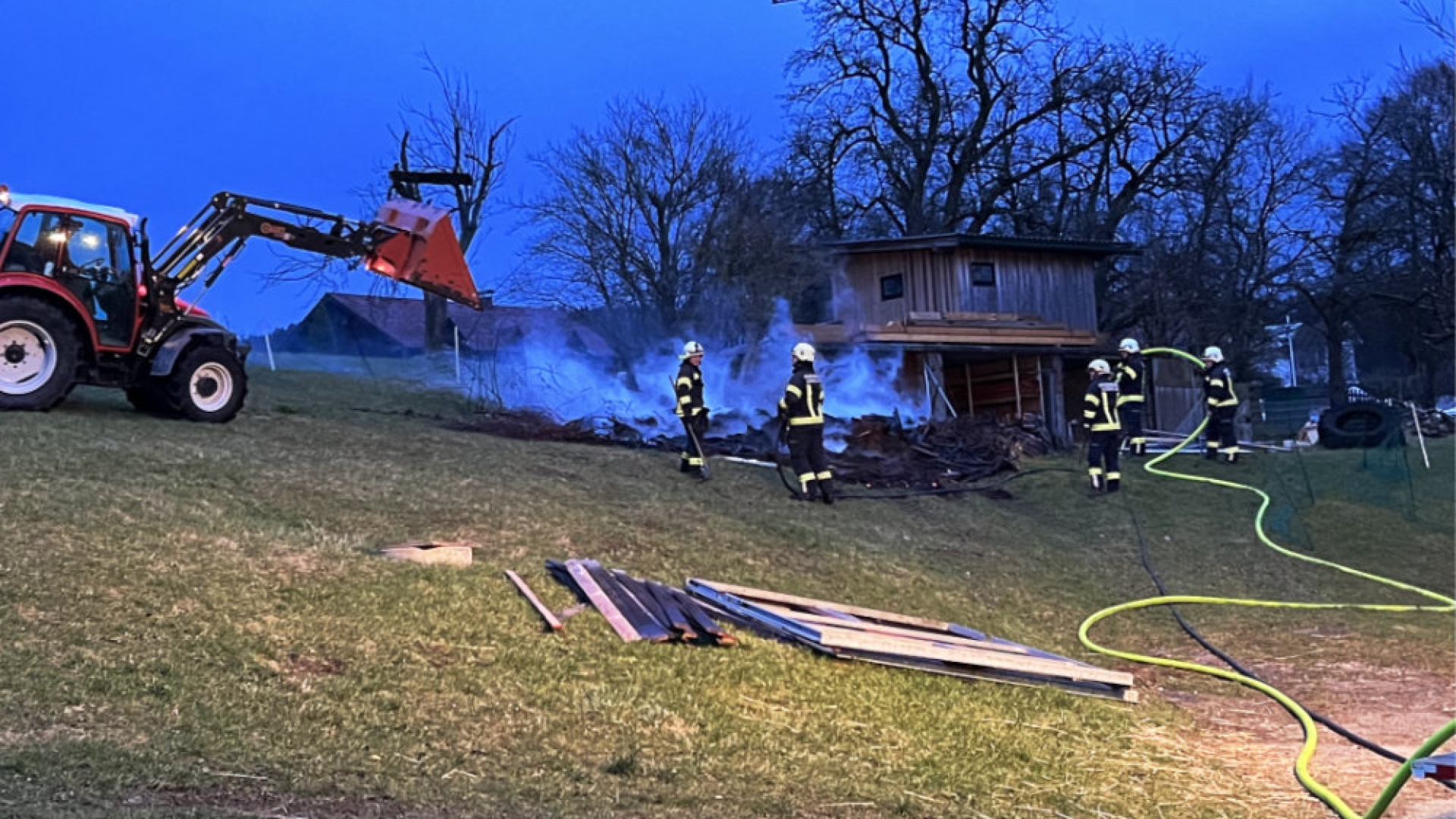 Sturm drohte Kleinbrand auszuweiten