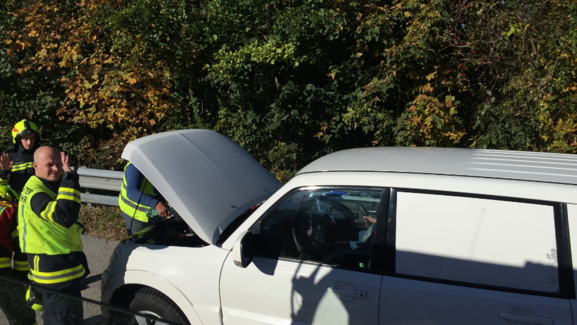Alarmierung Fahrzeugbrand Autobahn