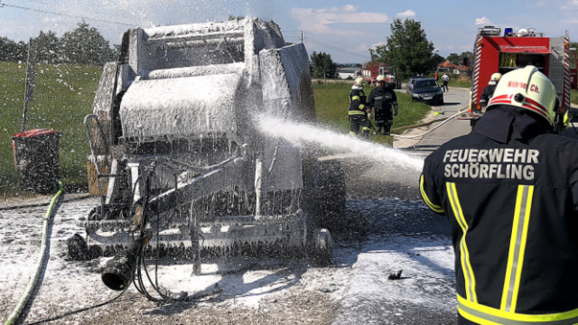 Brand Rundballenpresse