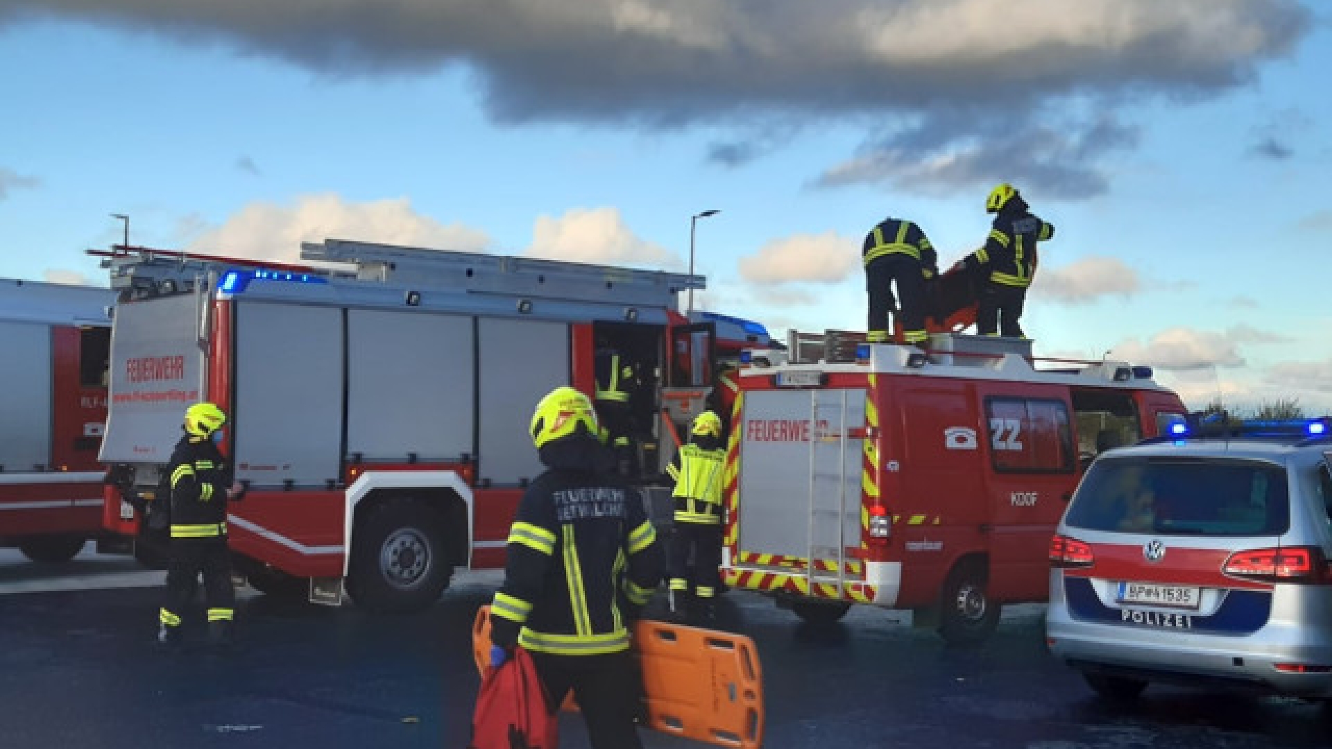 Personenrettung auf Baustelle