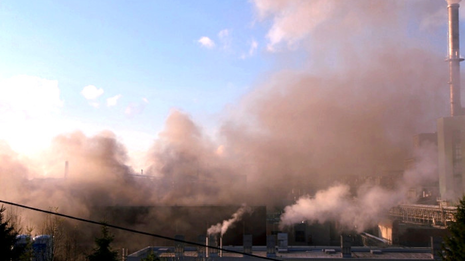 Brand eines Industrieobjekts in Lenzing