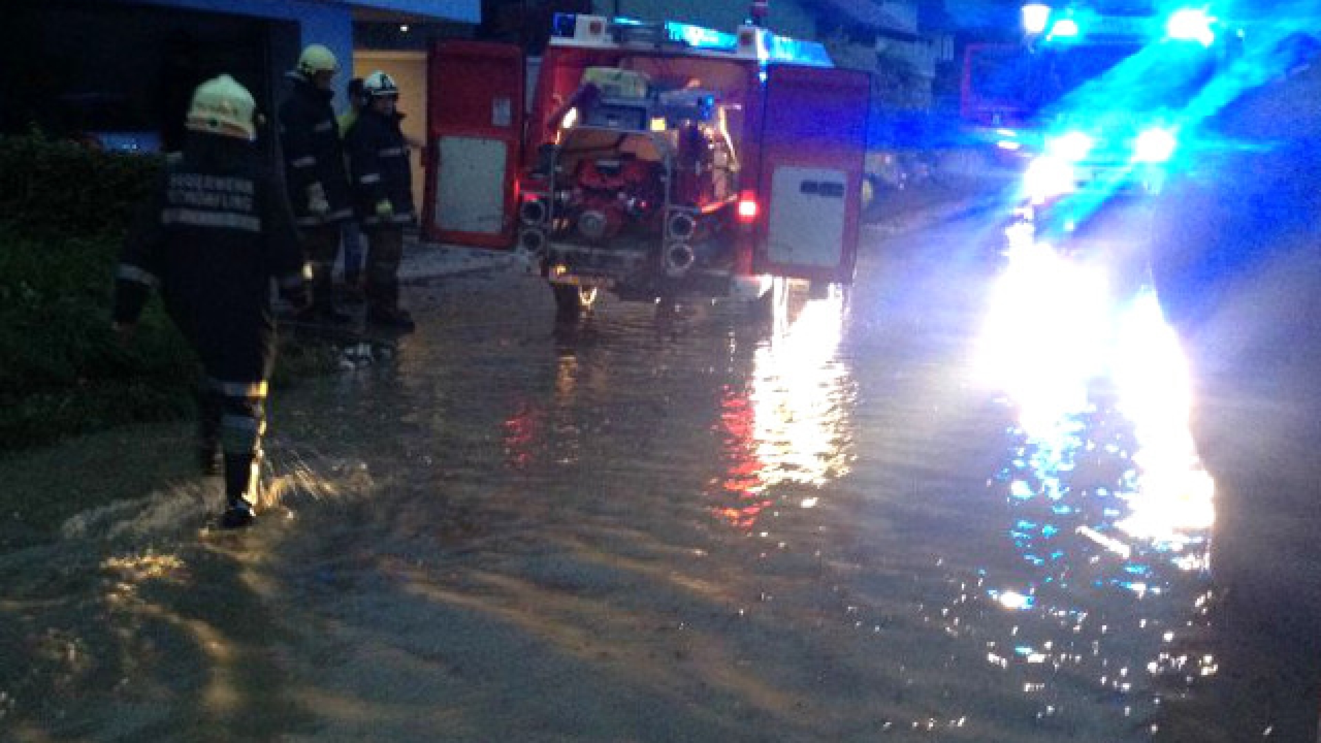 Überflutung nach heftigem Unwetter