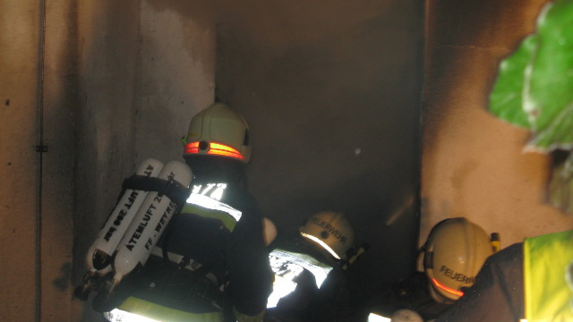 Brand im Anbau eines Hotels